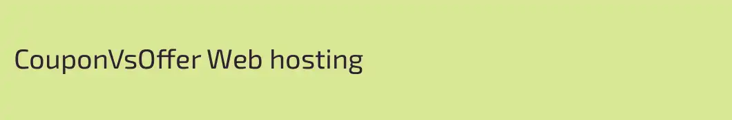 CouponVsOffer Web hosting
